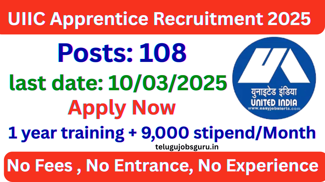 UIIC Recruitment 2025 – Apply Online for 105 Apprentice Vacancies in United India Insurance Company