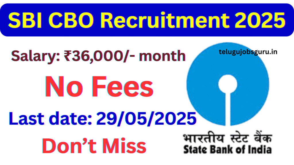SBI CBO Recruitment 2025 notification banner with 2694 vacancies and apply online details