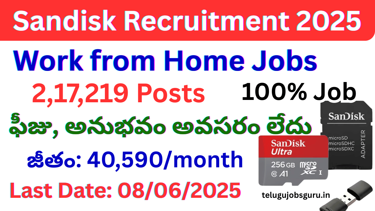 Sandisk Recruitment 2025 Notification for Work From Home Service Operations Specialist Jobs