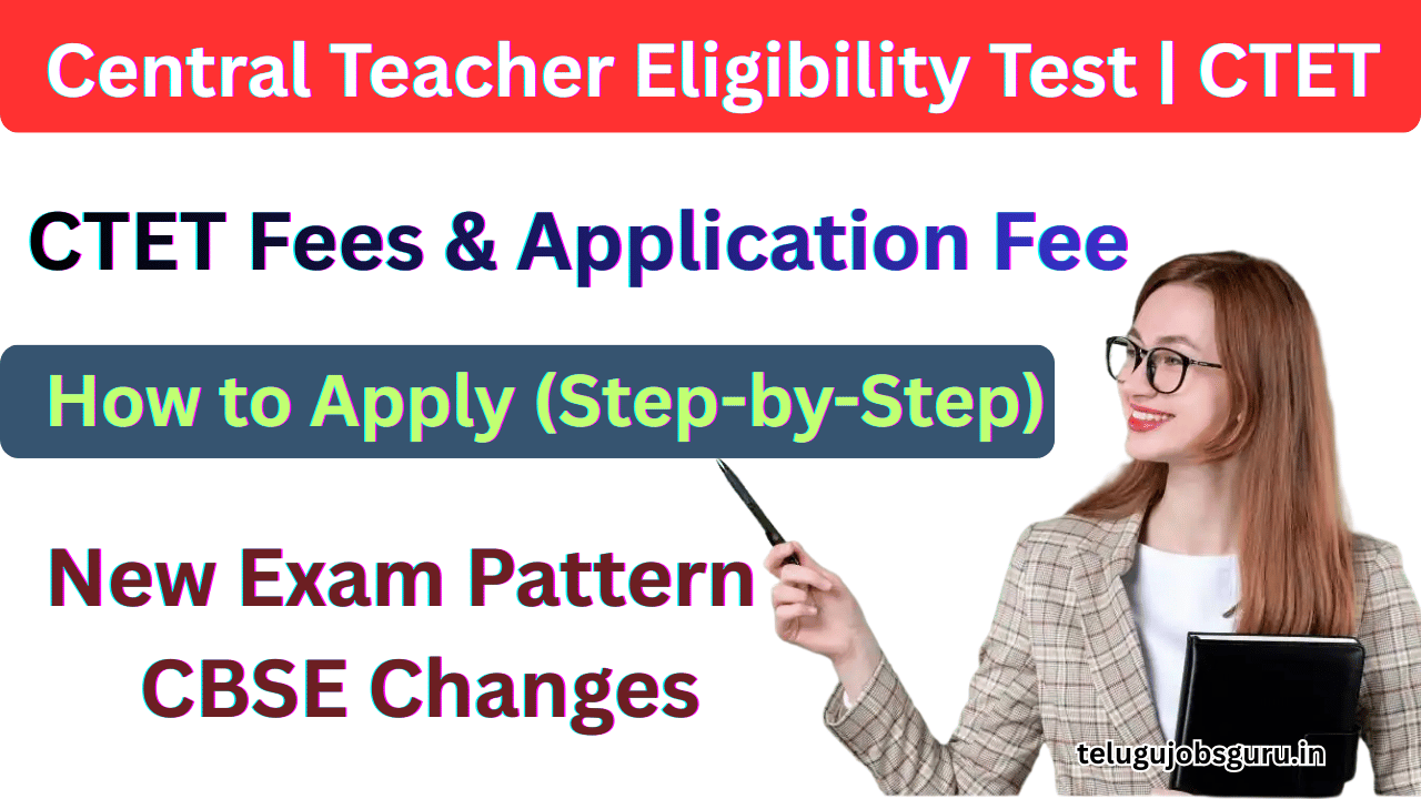 CTET 2026 Telugu Guide – Eligibility Criteria 2026, CTET Fees, Application Process, and New CBSE Changes