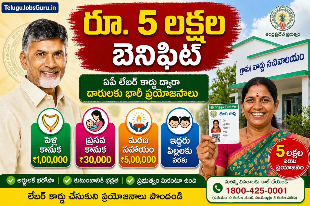 ఏపీ లేబర్ కార్డ్ 2026 – రూ. 5 లక్షల బెనిఫిట్తో ప్రభుత్వ పథకం వివరాలు, కార్డ్ పంపిణీ చిత్రం