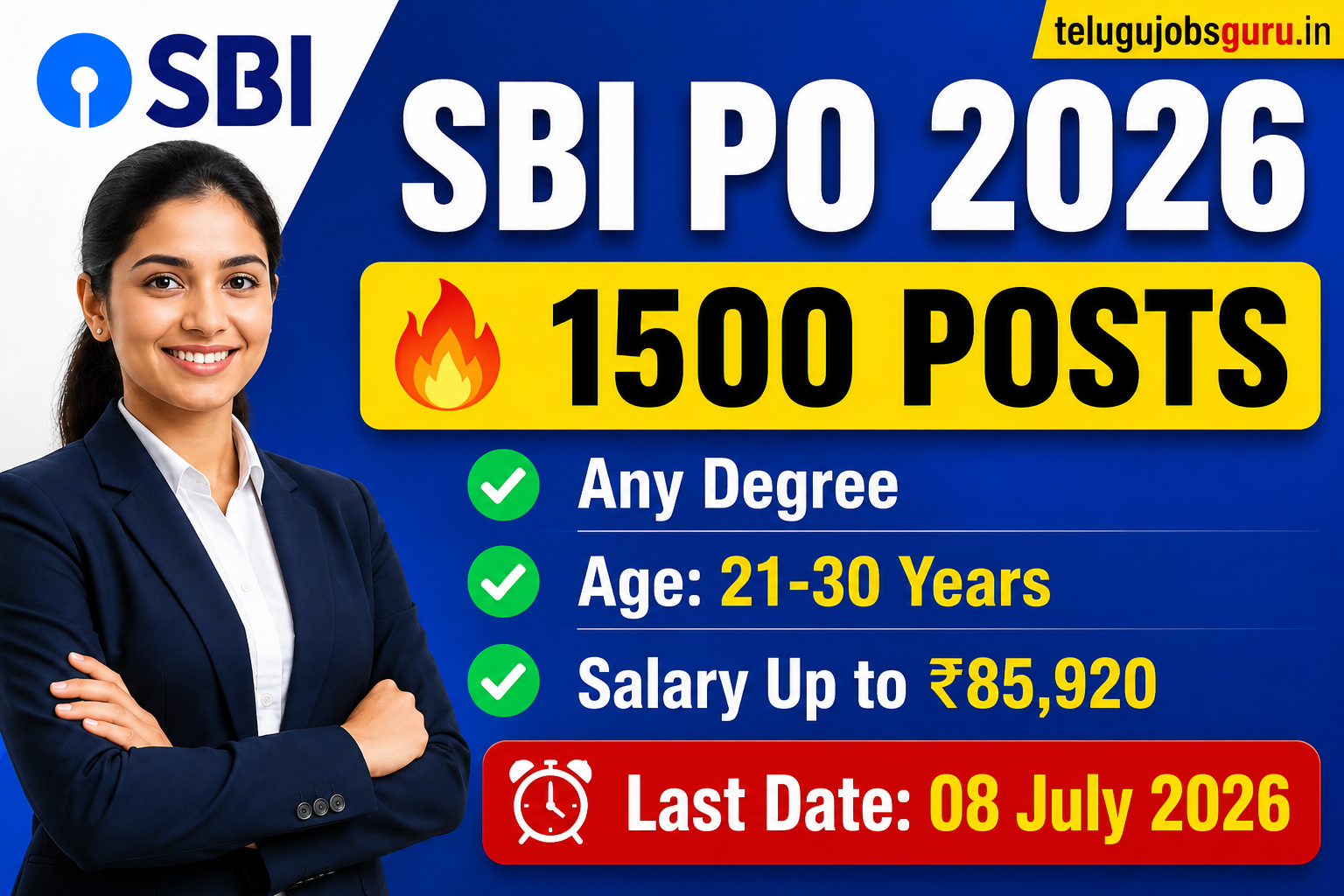 SBI PO Notification 2026 recruitment for 1500 Probationary Officer vacancies